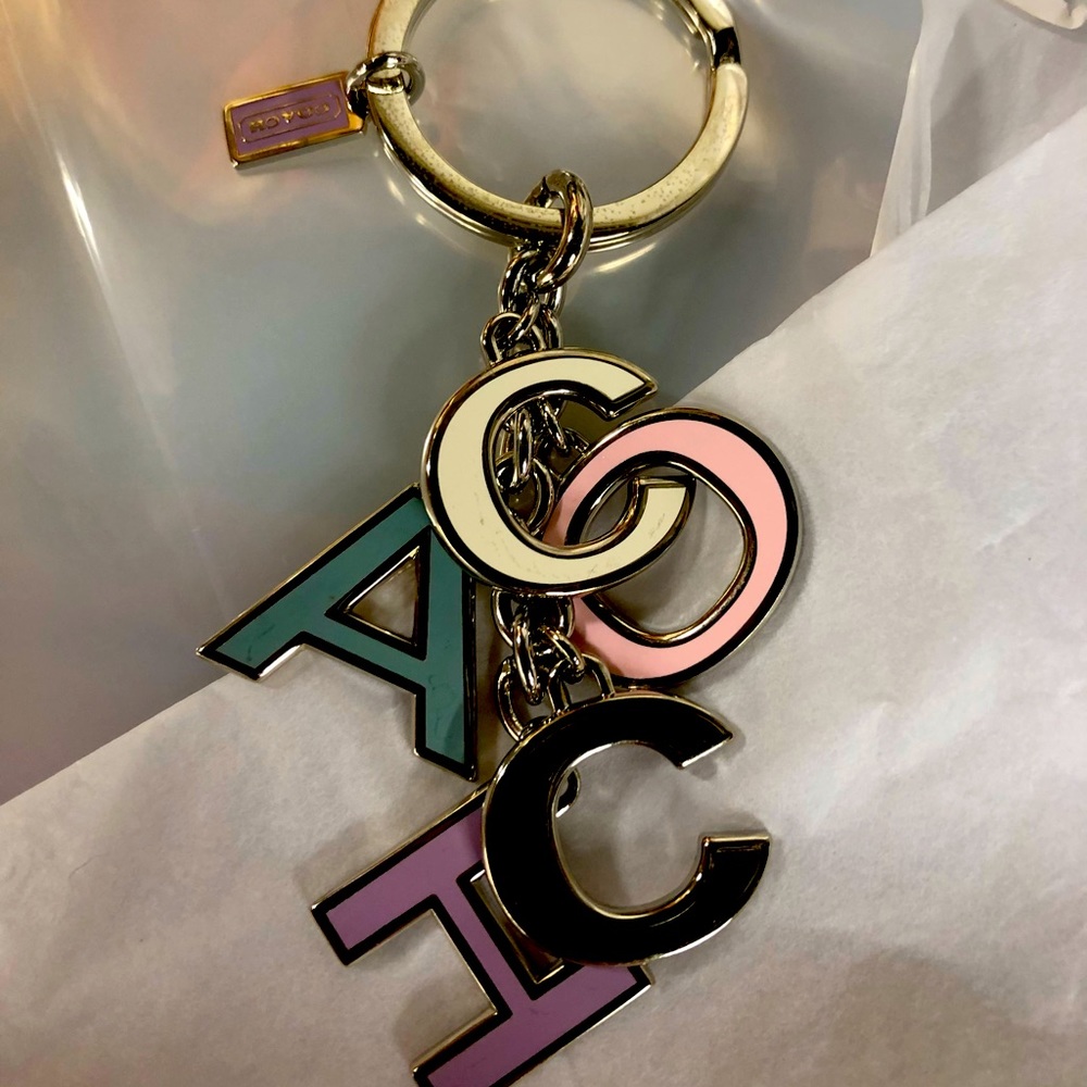 New Coach Letter Keychains (New never used without tags still packaged)